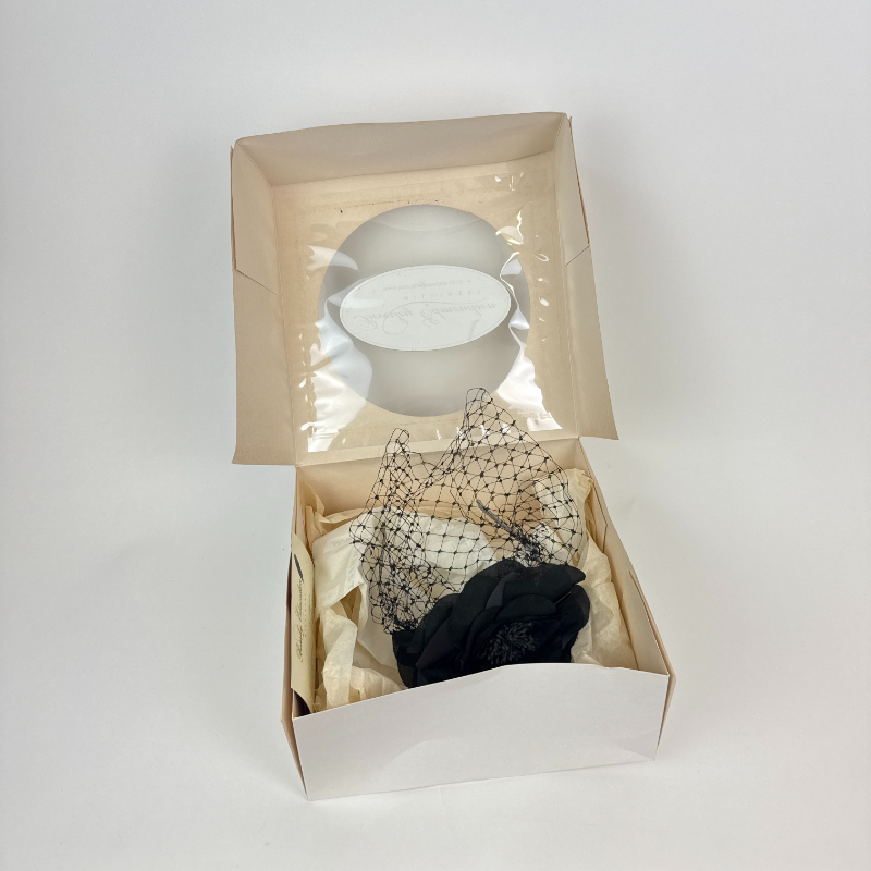 Charity Listing: Black Veiled Flower Headpiece - Image 6